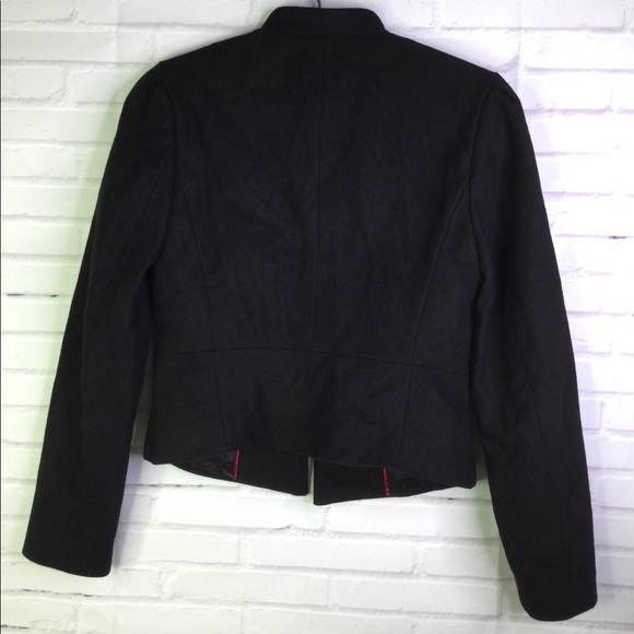 Banana Republic Heritage Black Wool Blazer Size 2 - Picture 2 of 8